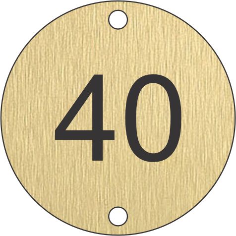 Brass Effect Screw Fixing Table Disc 40mm